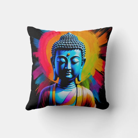 仏 – 静かな光 クッション (裏面)