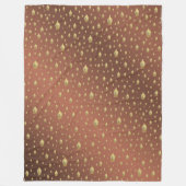 仏,黄金+仏,アジアのパターン,光沢のある フリースブランケット (正面)