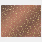 仏,黄金+仏,アジアのパターン,光沢のある フリースブランケット (正面(横))