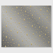 仏，黄金+仏，アジアのパターン，光沢のある ラッピングペーパー (フラット)