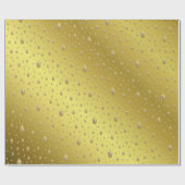 仏，黄金+仏，アジアのパターン，光沢のある ラッピングペーパー (フラット)