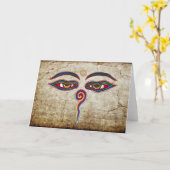 仏/Augenのder Weisheitの目 カード (黄色い花)