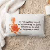 仏Gautamaのサフランの引用文の枕 ランバークッション (ブランケット)