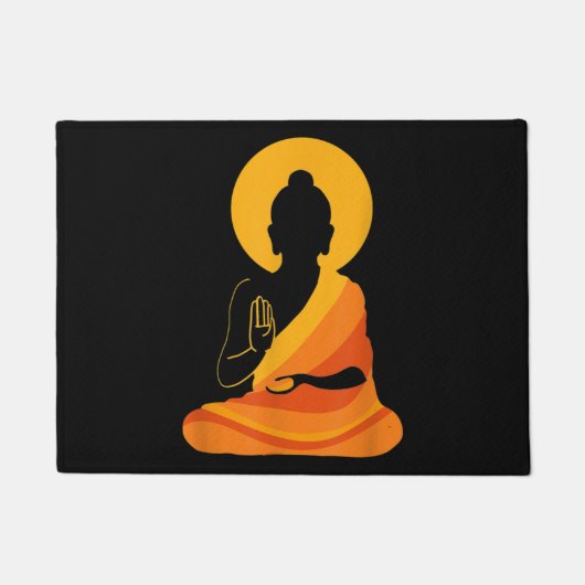 仏Yang禅ヨガリラックス生楽しむ活 ドアマット (正面)