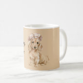 仔犬の愛のベレー帽 コーヒーマグカップ (正面右)