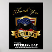 仕えた人々に敬意を表してハッピー退役軍人の日 ポスター (正面)