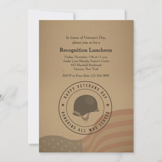 『仕えた者を敬う招待状』 招待状 (正面)