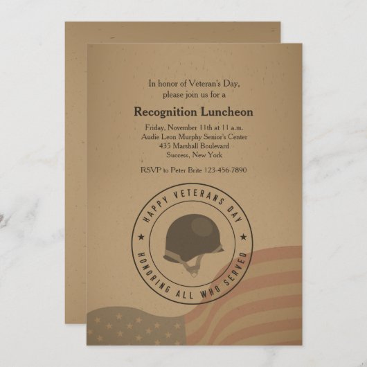 『仕えた者を敬う招待状』 招待状 (正面/裏面)