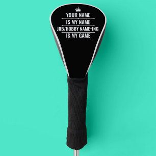 仕パーソナライズされたおもしろい事とホビー名 ゴルフヘッドカバー