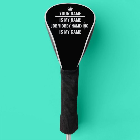 仕パーソナライズされたおもしろい事とホビー名 ゴルフヘッドカバー