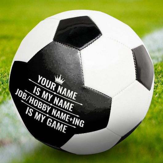 仕パーソナライズされたおもしろい事とホビー名 サッカーボール