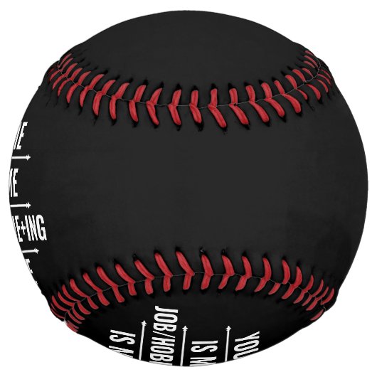 仕パーソナライズされたおもしろい事とホビー名 ソフトボール (正面)