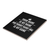 仕パーソナライズされたおもしろい事とホビー名 タイル (側面)