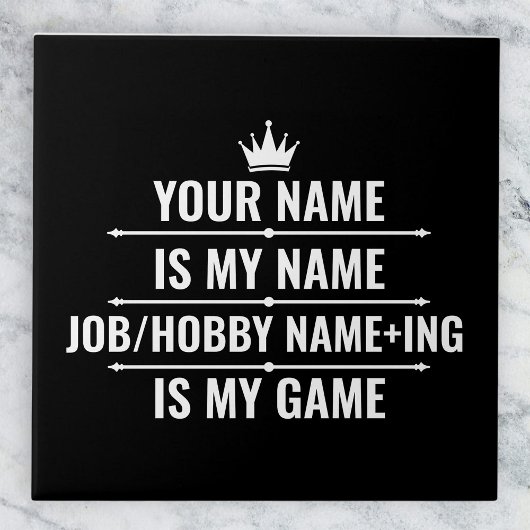 仕パーソナライズされたおもしろい事とホビー名 タイル