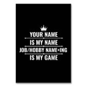 仕パーソナライズされたおもしろい事とホビー名 テーブルナンバー (裏面)