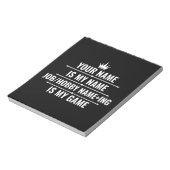 仕パーソナライズされたおもしろい事とホビー名 ノートパッド (回転)