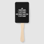 仕パーソナライズされたおもしろい事とホビー名 ハンドファン (正面)