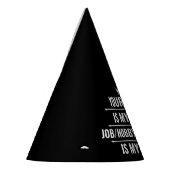 仕パーソナライズされたおもしろい事とホビー名 パーティーハット (左)