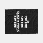 仕パーソナライズされたおもしろい事とホビー名 フリースブランケット (正面(横))