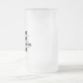 仕パーソナライズされたおもしろい事とホビー名 フロストグラスビールジョッキ (中央)