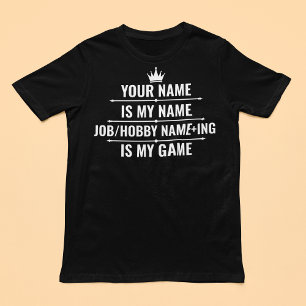 仕パーソナライズされたおもしろい事とホビー名 プラスサイズTシャツ