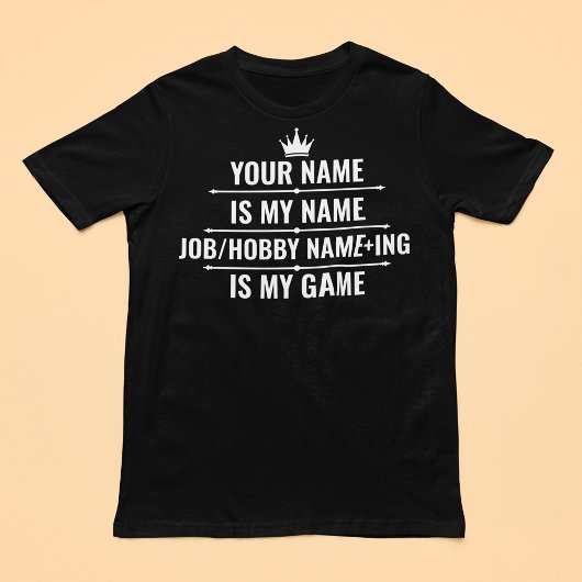 仕パーソナライズされたおもしろい事とホビー名 プラスサイズTシャツ
