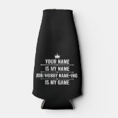 仕パーソナライズされたおもしろい事とホビー名 ボトルクーラー (正面)