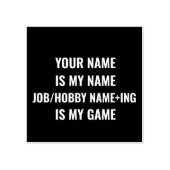 仕パーソナライズされたおもしろい事とホビー名 ラバースタンプ (インプリント)