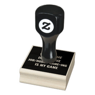 仕パーソナライズされたおもしろい事とホビー名 ラバースタンプ