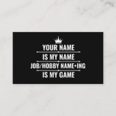 仕パーソナライズされたおもしろい事とホビー名 名刺 (正面)