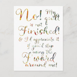 仕上おもしろいげキルトキルティング引用文 ポストカード