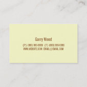 仕上げ大工、ミルワーク建築材 名刺 (裏面)