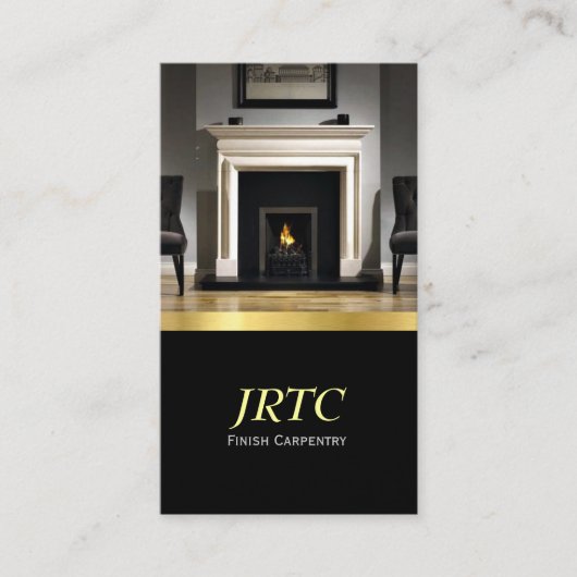 仕上げ大工、木工業、建築業 名刺 (正面)