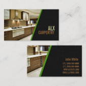 仕上げ工事、製粉工事、建築業 名刺 (正面/裏面)