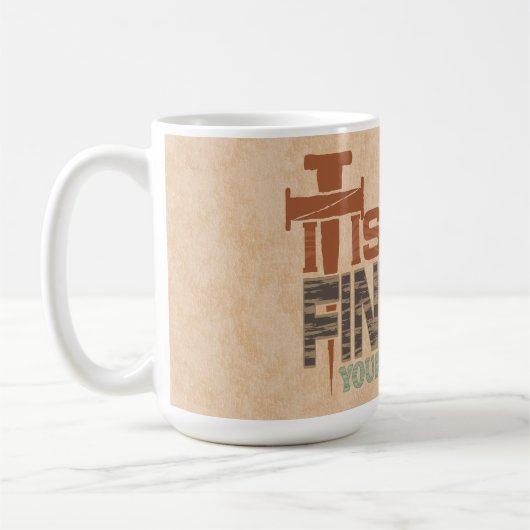 仕上げ抽象芸術鉄爪、 ネイルクリスチャンクロス コーヒーマグカップ (左)
