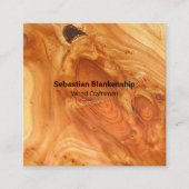 仕上げ木目木工職人 スクエア名刺 (正面)