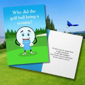 仕事おもしろいでゴルフボールが運が良い カード