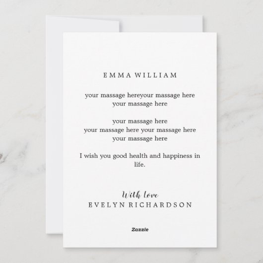 仕事おもしろいの調査笑わされる誕生日 シーズンカード (裏面)