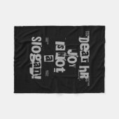 仕事おもしろいTee Hr親愛、喜びはスローガン初演ではない フリースブランケット (正面(横))