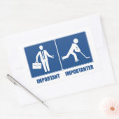 仕事が大事だ、ホッケーが重要だ 長方形シール (封筒)