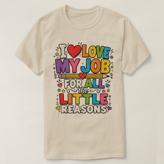仕事が好きな小さな理由 Tシャツ (デザイン正面)