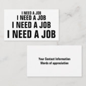 仕事が必要だ 名刺 (正面/裏面)