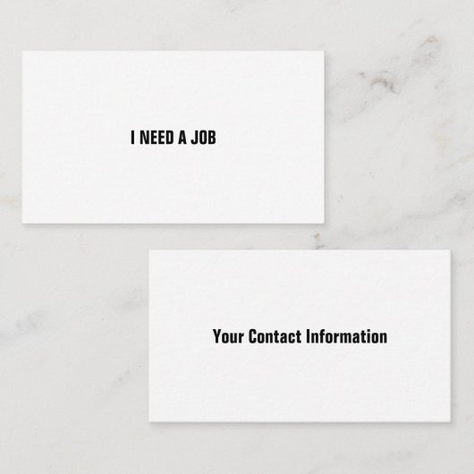 仕事が必要だ 名刺 (正面/裏面)