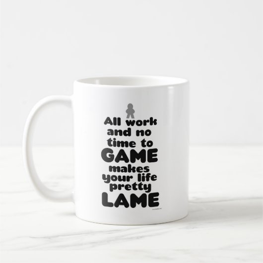 仕事が忙しくてボードゲームする暇なし コーヒーマグカップ (左)