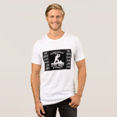 「仕事でいつも爆発してる(本当に)」Tシャツ – トライブレンドTシャツ (正面全面)