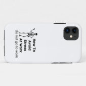 仕事でストレスを避ける方法は仕事に行かない Case-Mate iPhoneケース (裏面(横))