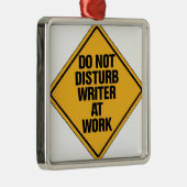 仕事で作家を妨げないで下さい メタルオーナメント (右)
