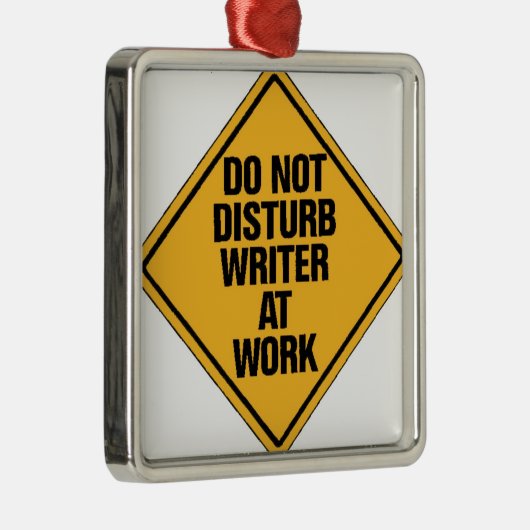 仕事で作家を妨げないで下さい メタルオーナメント (右)