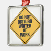 仕事で作家を妨げないで下さい メタルオーナメント (左)