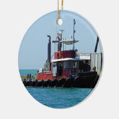 仕事で引っ張る セラミックオーナメント (左)